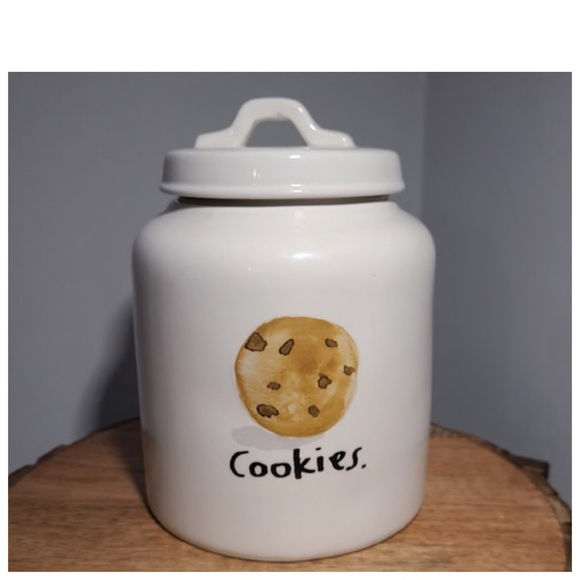 NEW Rae Dunn Boutique Cookies Chubby Canister Icon Sketch Magenta Ceramic Jar 🍪 - Picture 2 of 3
